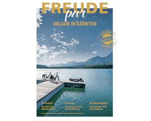 Titelbild Zeitungsmagazin Freude pur - Urlaub in Kärnten See mit Steg