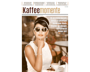 Titelbild Kaffeezeit Dame mit Sonnenbrille im Audrey Hepburn Style